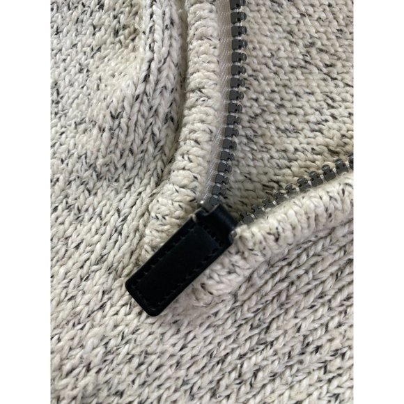 Chaps Mens Cream and Brown Tweed Knit Sweater with 1/4 Zipper Size XL/T Academia - Picture 8 of 12